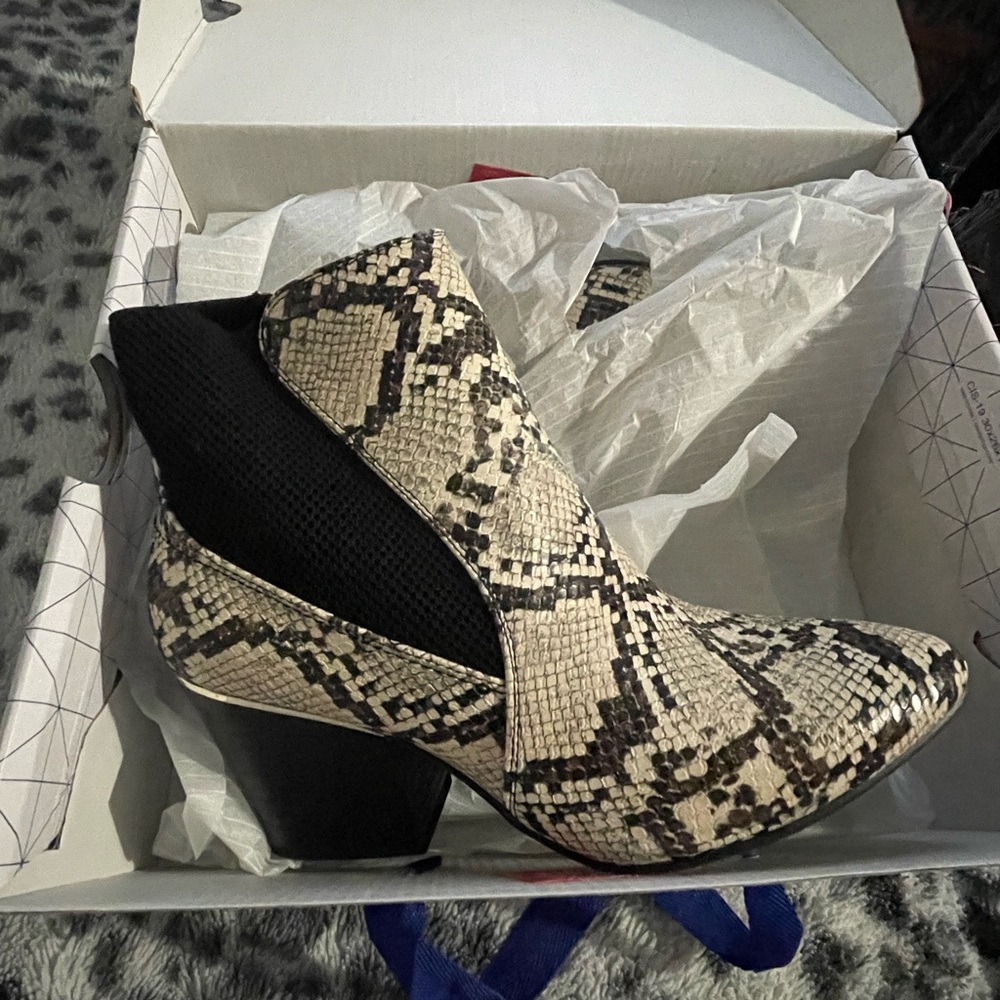 Call It Spring Austinn snakeprint ankle boot BNIB